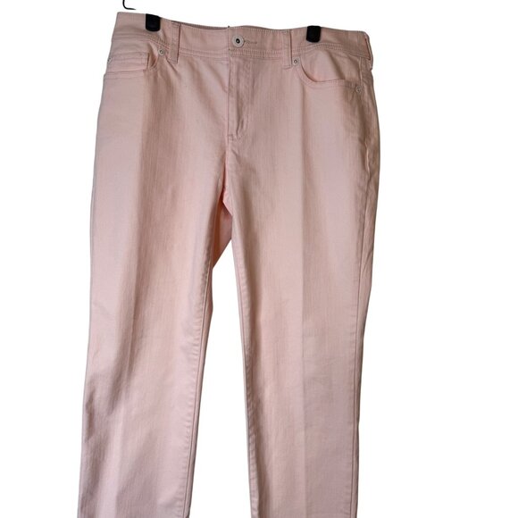 2/$30 Chicos size 0 Pink Straight-Leg Jeans - Picture 4 of 16